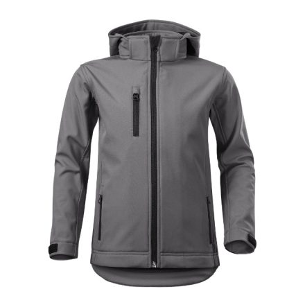 Performance softshell kabát gyerek acélszürke 158 cm/12 éves