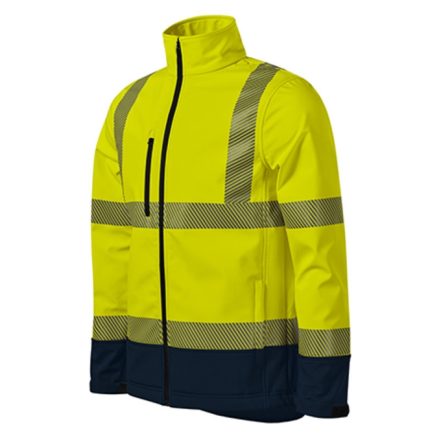 HV Drop softshell kabát unisex fluoreszkáló sárga 3XL