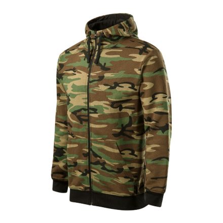 Camo Zipper felső férfi barna terepszín XL
