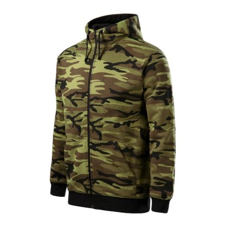 Camo Zipper felső férfi zöld terepszín XL