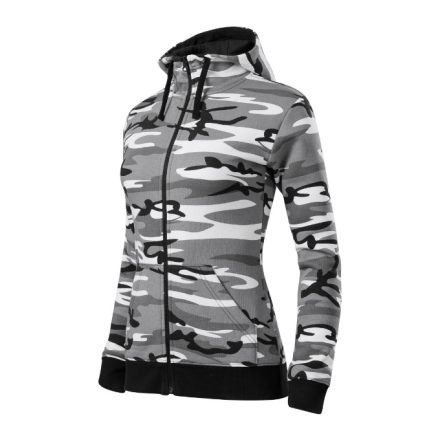 Camo Zipper felső női szürke terepszín XS