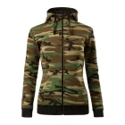 Logózott női felső Camo Zipper