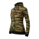 Logózott női felső Camo Zipper