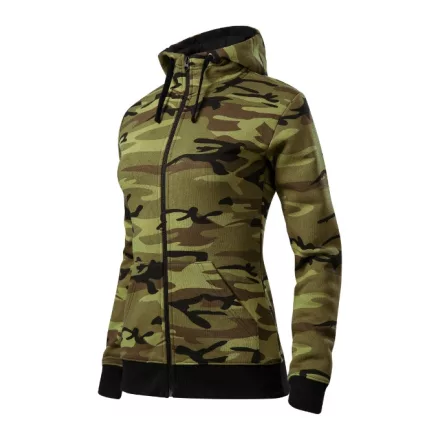 Logózott női felső Camo Zipper