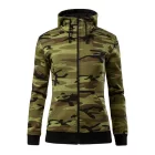 Logózott női felső Camo Zipper