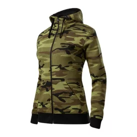Logózott női felső Camo Zipper