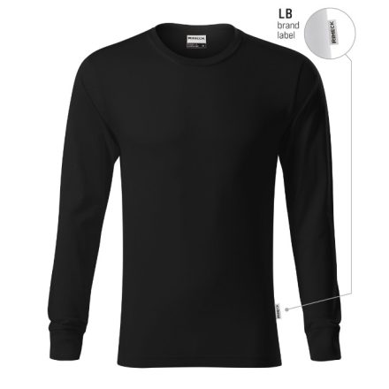 Resist LS póló unisex fekete 01 (brand label) L