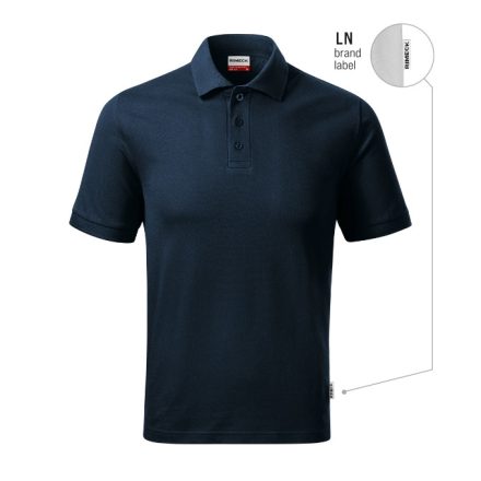 Resist Heavy Polo galléros póló férfi tengerészkék 02 (brand label) L