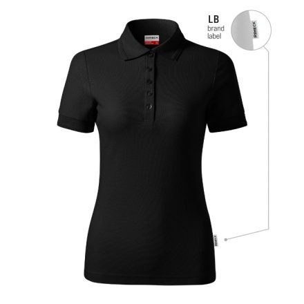 Reserve galléros póló női fekete 01 (brand label) M
