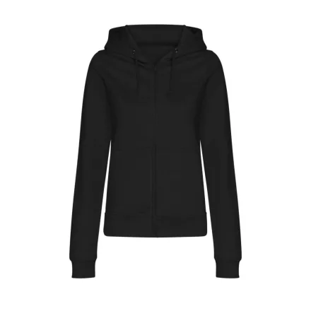 Logózott cipzáros, kapucnis női pulóver Just Hoods