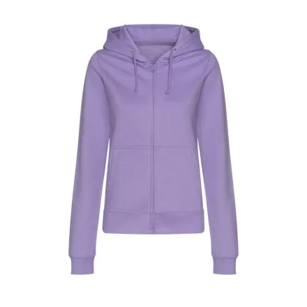 Logózott cipzáros, kapucnis női pulóver Just Hoods