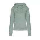 Logózott cipzáros, kapucnis női pulóver Just Hoods