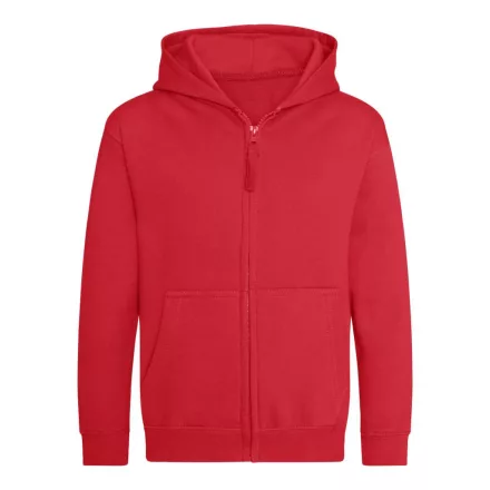 Logózott cipzáros, kapucnis gyerek pulóver Just Hoods