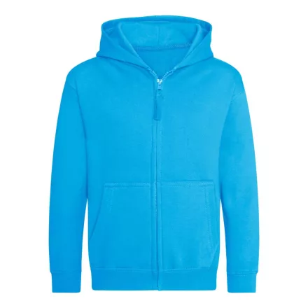 Logózott cipzáros, kapucnis gyerek pulóver Just Hoods