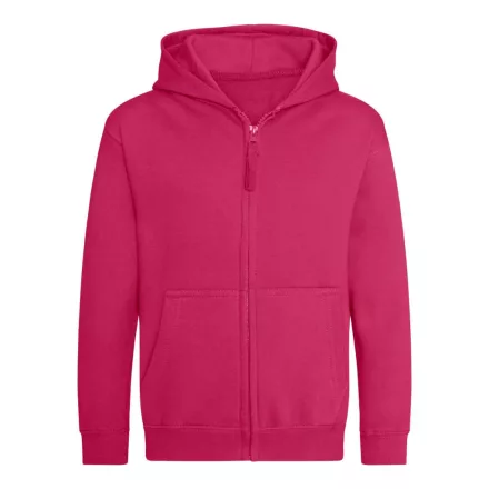 Logózott cipzáros, kapucnis gyerek pulóver Just Hoods