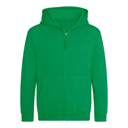 Logózott cipzáros, kapucnis gyerek pulóver Just Hoods