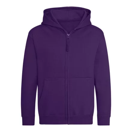 Logózott cipzáros, kapucnis gyerek pulóver Just Hoods