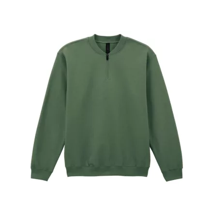 Logózott felnőtt cipzáras pulóver Gildan SOFTSTYLE