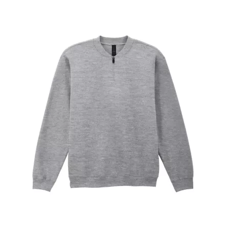 Logózott felnőtt cipzáras pulóver Gildan SOFTSTYLE