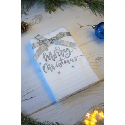 Olima OLXMAS07 OLIMA CHRISTMAS TOWEL - MERRY CHRISTMAS STARS 45X70