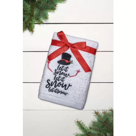 Olima OLXMAS12 OLIMA CHRISTMAS TOWEL - LET IT SNOW SNOWMAN 45X70