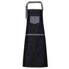 Premier PR127 'DOMAIN' CONTRAST DENIM BIB APRON U