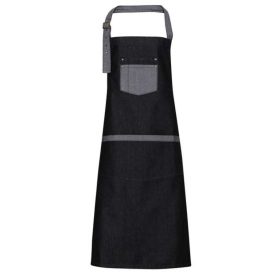 Premier PR127 'DOMAIN' CONTRAST DENIM BIB APRON U