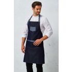 Premier PR127 'DOMAIN' CONTRAST DENIM BIB APRON U