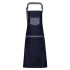 Premier PR127 'DOMAIN' CONTRAST DENIM BIB APRON U