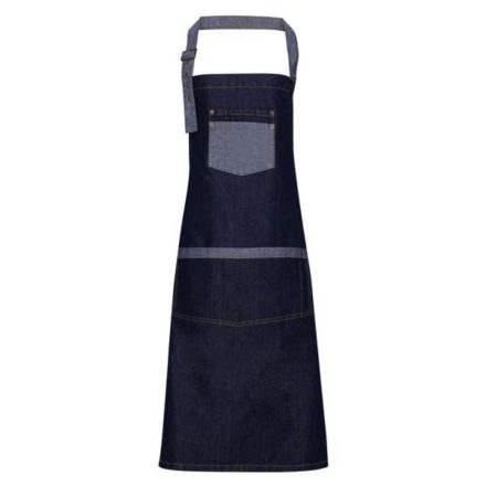 Premier PR127 'DOMAIN' CONTRAST DENIM BIB APRON U