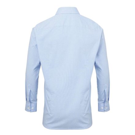 Premier PR220 MEN'S LONG SLEEVE GINGHAM COTTON MICROCHECK SHIRT L
