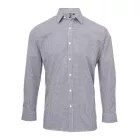 Premier PR220 MEN'S LONG SLEEVE GINGHAM COTTON MICROCHECK SHIRT S