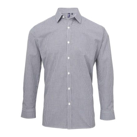 Premier PR220 MEN'S LONG SLEEVE GINGHAM COTTON MICROCHECK SHIRT XL
