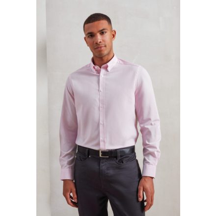Premier PR238 MEN’S COTTON RICH OXFORD STRIPES SHIRT L