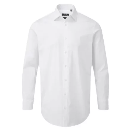 Premier PR244 MEN'S STRETCH-FIT COTTON POPLIN LONG SLEEVE SHIRT L