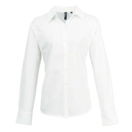 Premier PR334 WOMEN'S LONG SLEEVE SIGNATURE OXFORD BLOUSE M