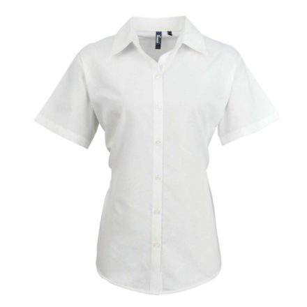 Premier PR336 WOMEN'S SHORT SLEEVE SIGNATURE OXFORD BLOUSE M