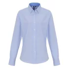 Premier PR338 WOMEN'S COTTON RICH OXFORD STRIPES SHIRT 2XL