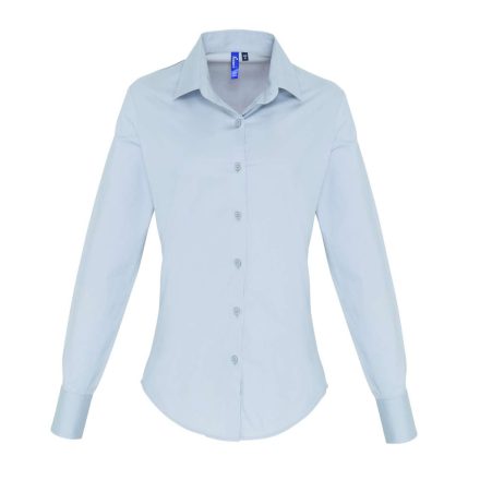 Premier PR344 WOMEN'S STRETCH-FIT COTTON POPLIN LONG SLEEVE SHIRT L