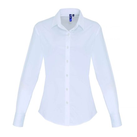Premier PR344 WOMEN'S STRETCH-FIT COTTON POPLIN LONG SLEEVE SHIRT L