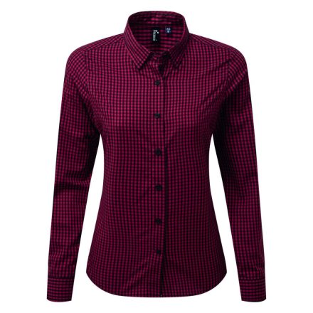 Premier PR352 'MAXTON' CHECK WOMEN'S LONG SLEEVE SHIRT M