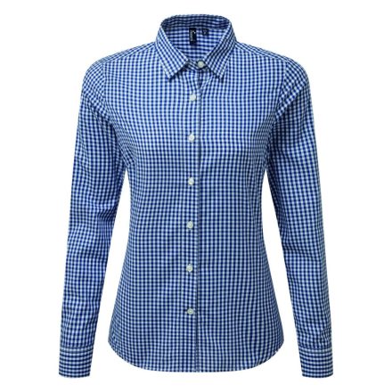 Premier PR352 'MAXTON' CHECK WOMEN'S LONG SLEEVE SHIRT L
